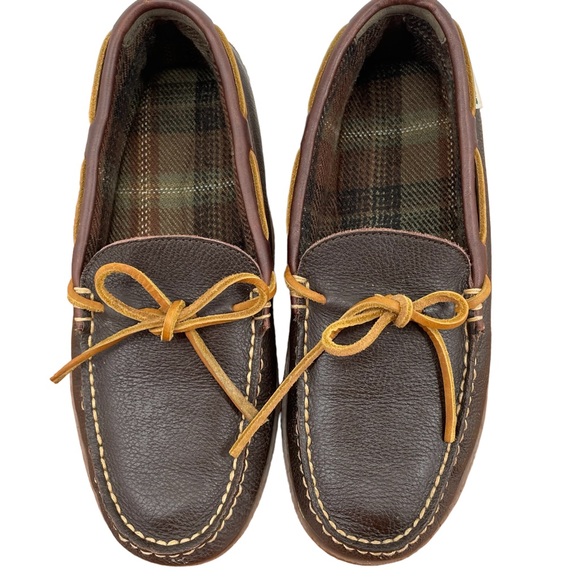 L.L. Bean Shoes Ll Bean Mens Handsewn Leather Flannel Lined